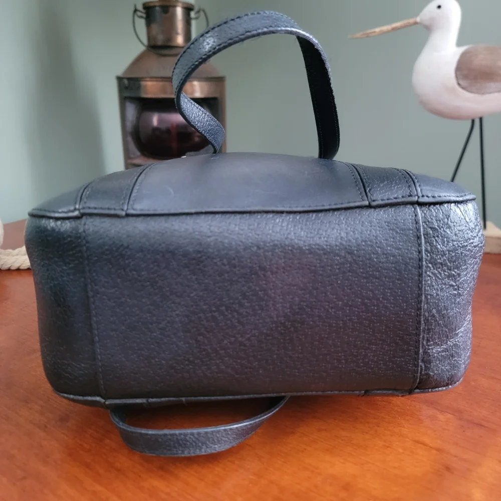 Coach 6706 Bridle Bucket Black Leather Shoulder Bag Made in Italy Vintage